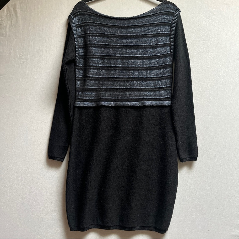 Sarah Pacini Merino Wool Dress - Made in Italy - OS - Metallic Knit